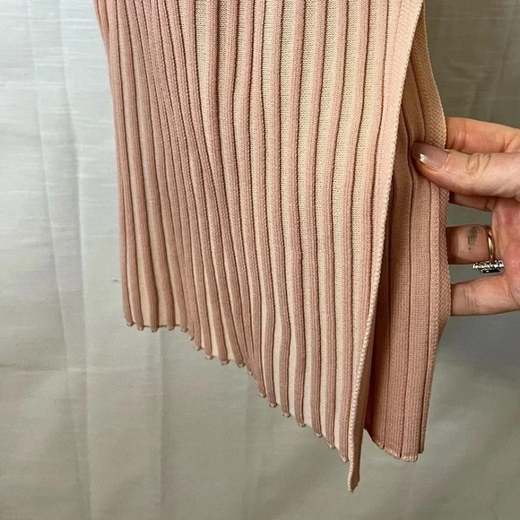 Say What Ribbed Tan MIDI Dress - Picture 4 of 5